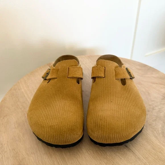 Birkenstock Boston Suede Embossed Cork Brown Women's Size 7-7.5 EU 38 - Picture 2 of 12